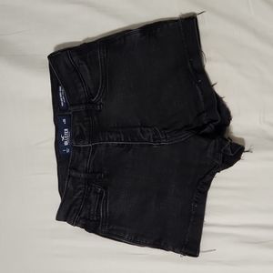 Hollister Black Denim Short Size 1
